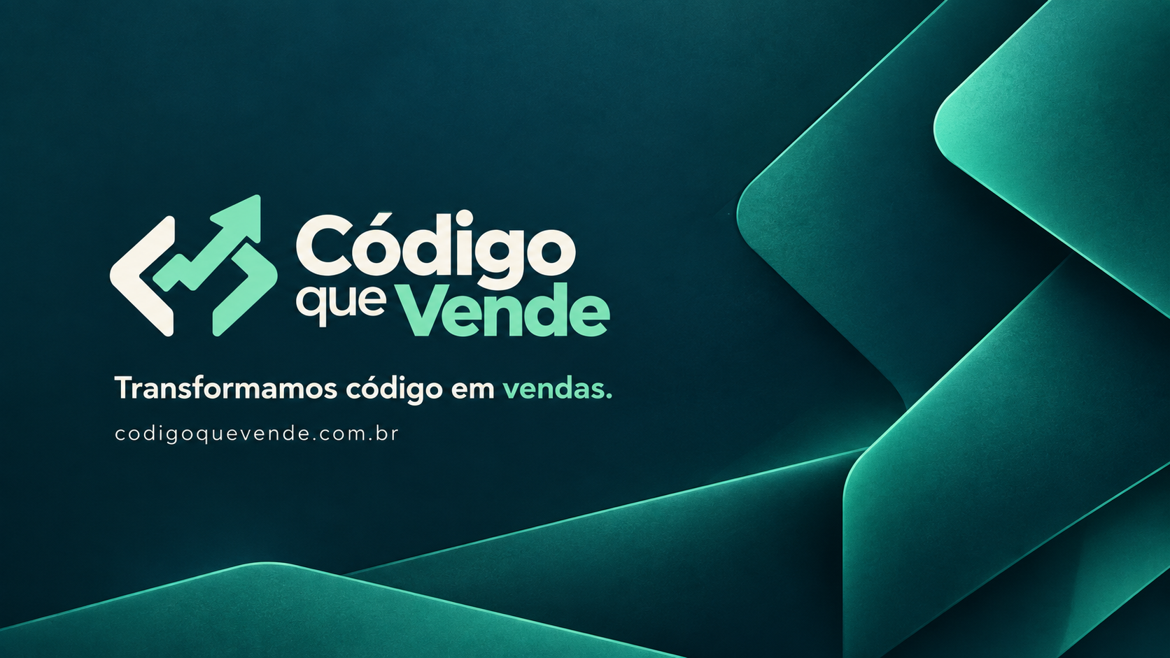 Identidade Código que Vende em azul-petróleo e verde-jade